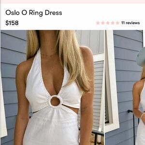 Show Me Your MuMu White Oslo O Ring Mini Dress